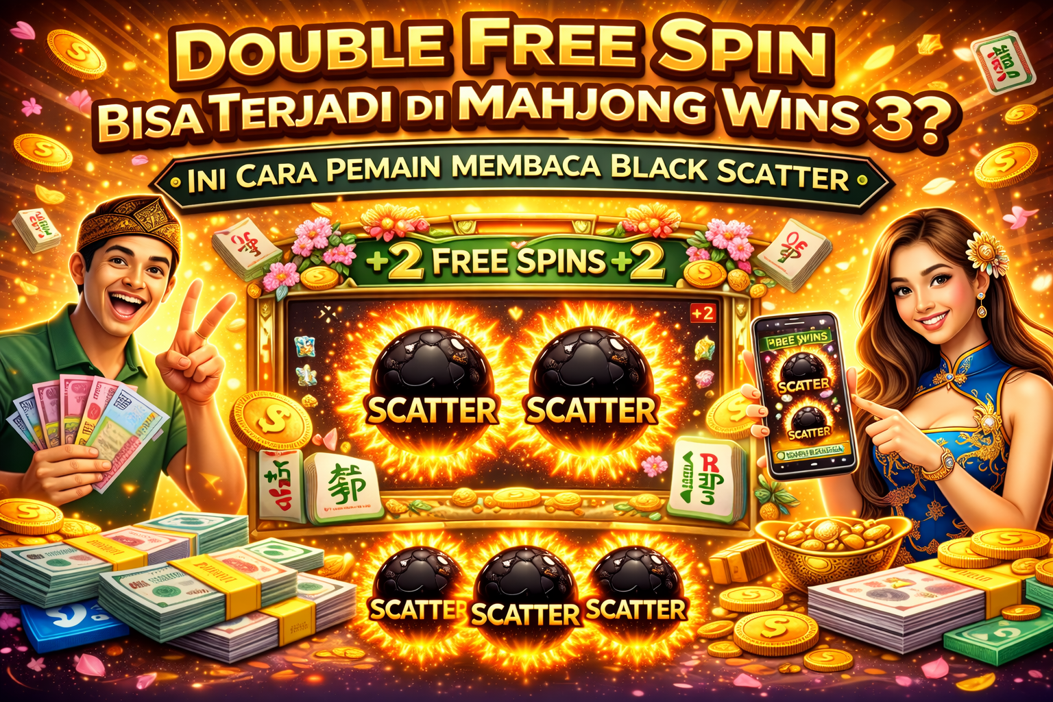 Double Free Spin Bisa Terjadi di Mahjong Wins 3? Ini Cara Pemain Membaca Black Scatter